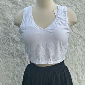 New Woweny White sport bra Top with padding size 2XL